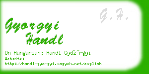 gyorgyi handl business card